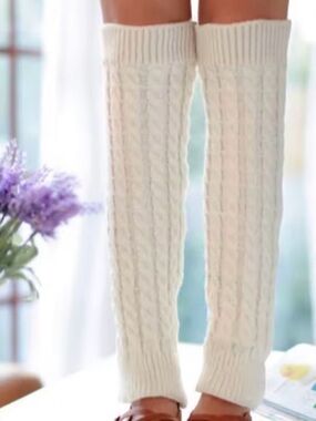 Knit Cable Leg Warmers Autumn And Winter Female Girls Pile Heap Socks Sports